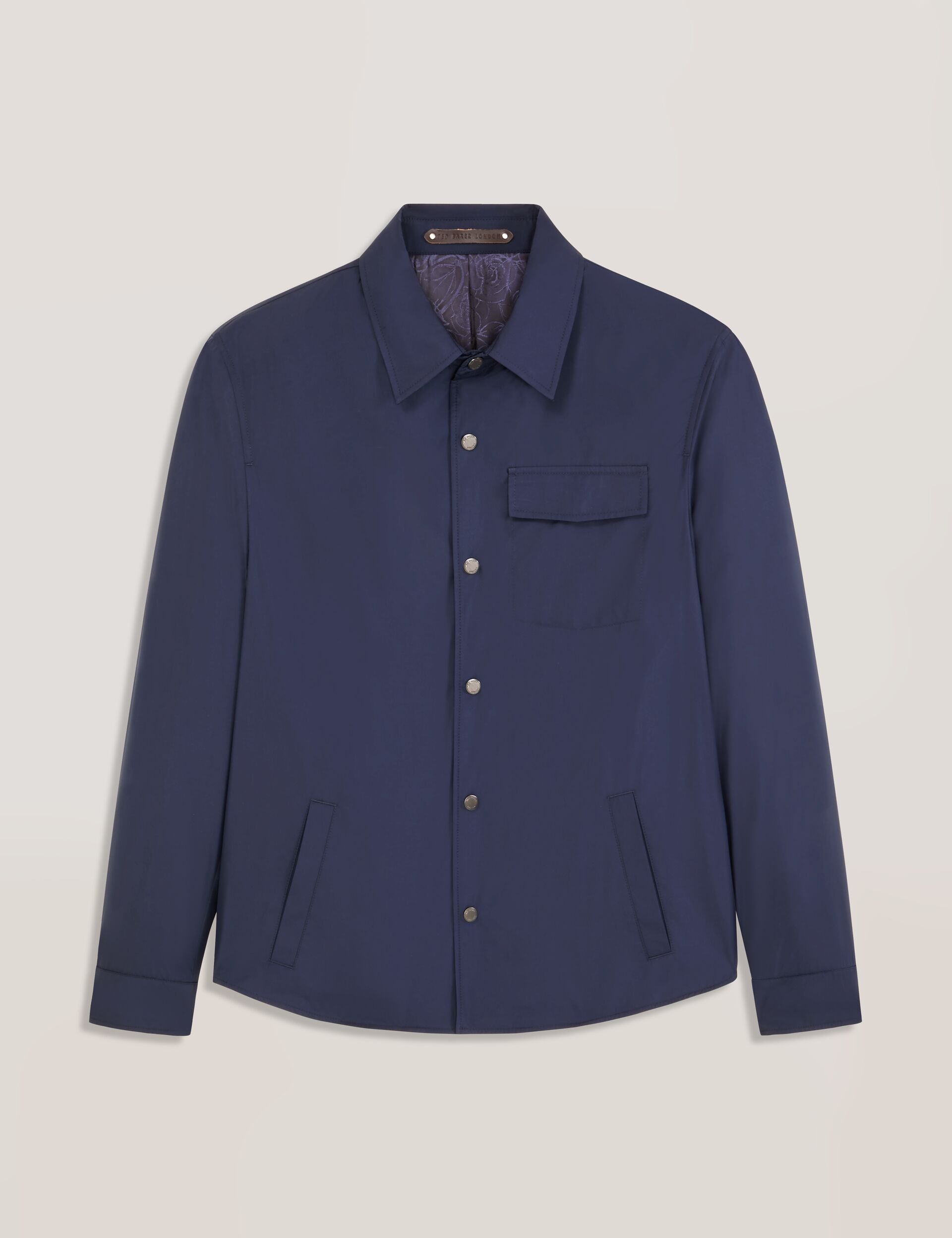 Ted Baker WALDEN Cotton Blend Coach Jacket NAVY