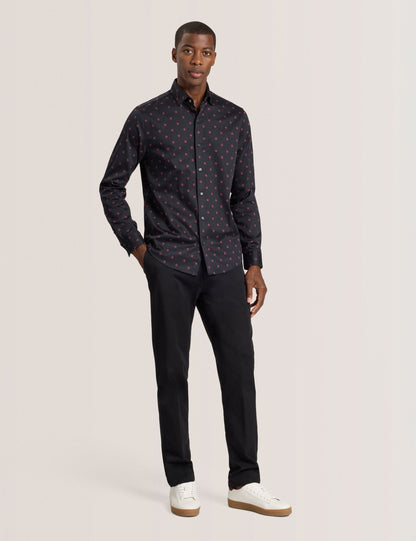 Ted Baker SOREN - Long Sleeve Daisy Print Shirt BLACK