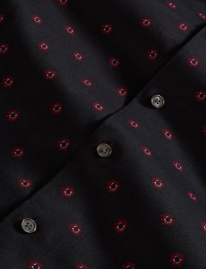 Ted Baker SOREN - Long Sleeve Daisy Print Shirt BLACK