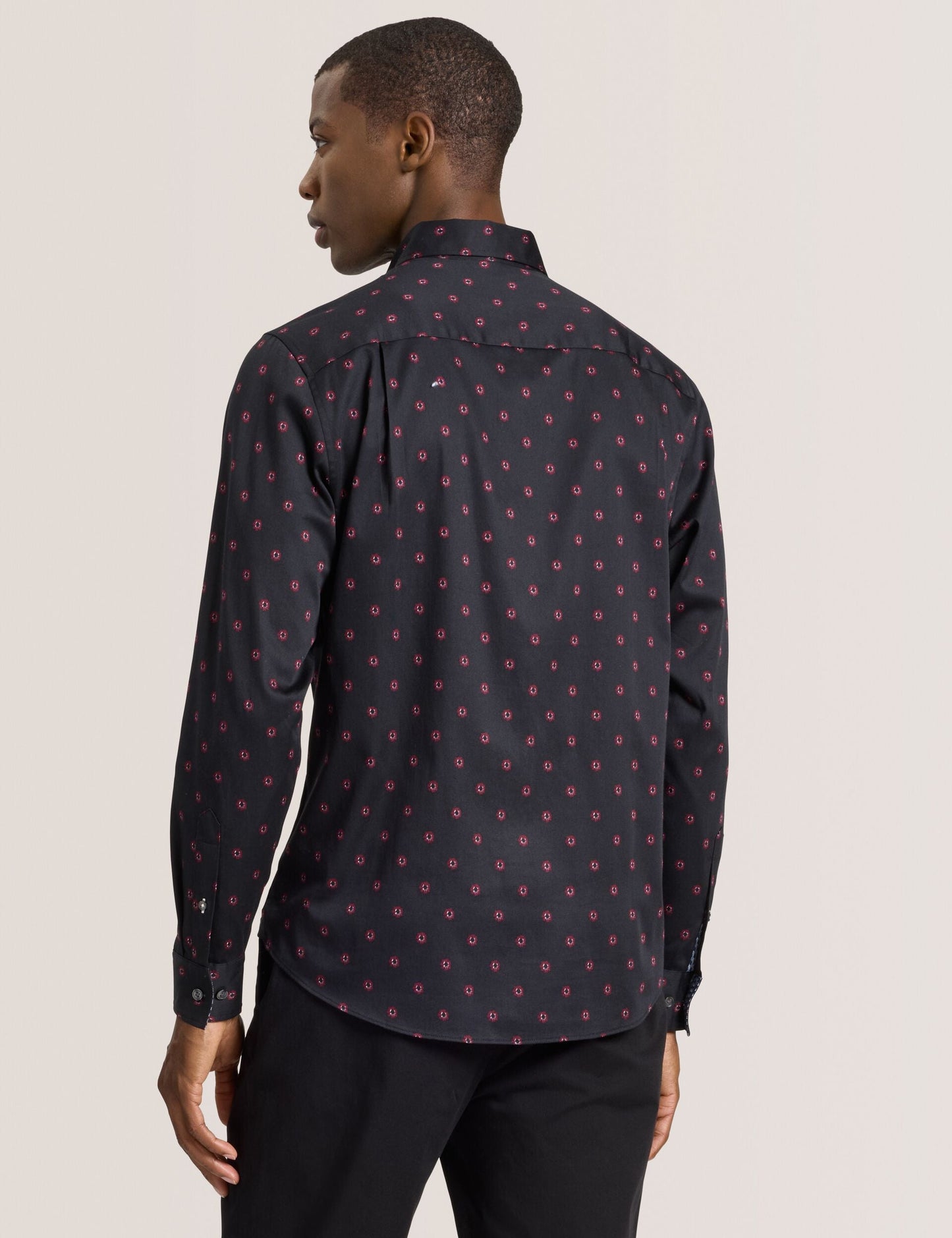 Ted Baker SOREN - Long Sleeve Daisy Print Shirt BLACK