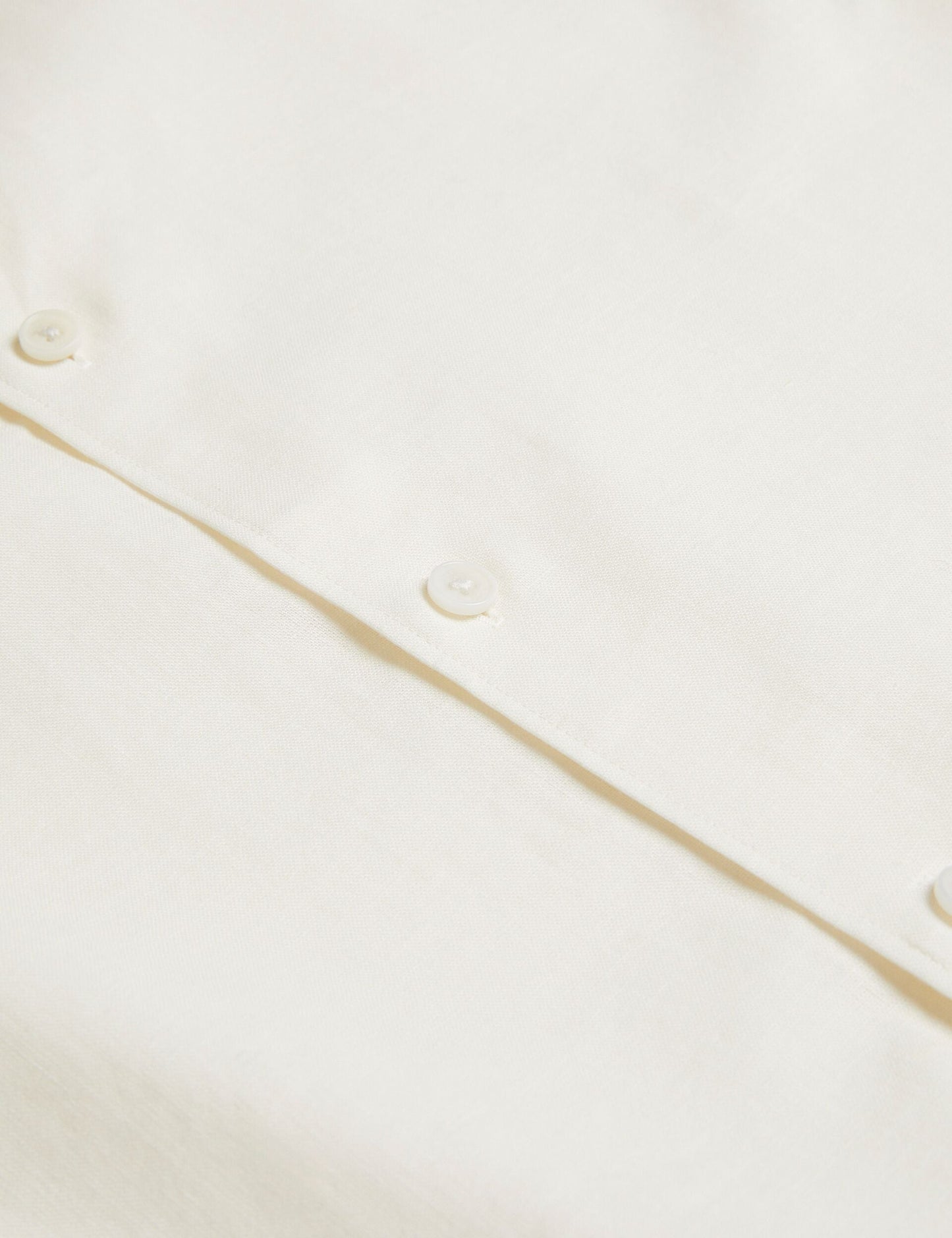 Ted Baker NAIRES Linen Blend Slim Short Sleeve Shirt WHITE