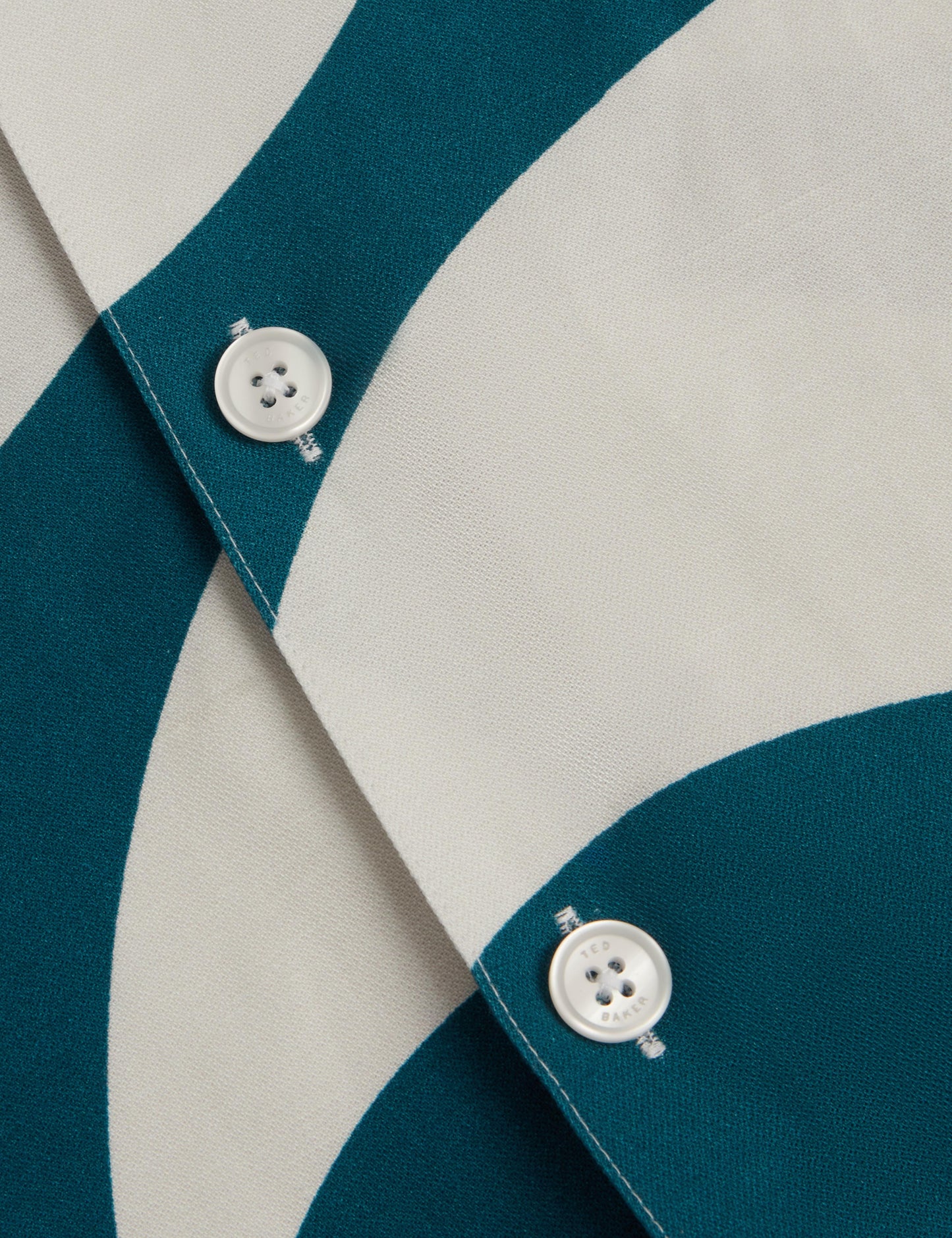 Ted Baker ROLDAN - Short Sleeve Oversized Swirl Print Shirt TURQUOISE