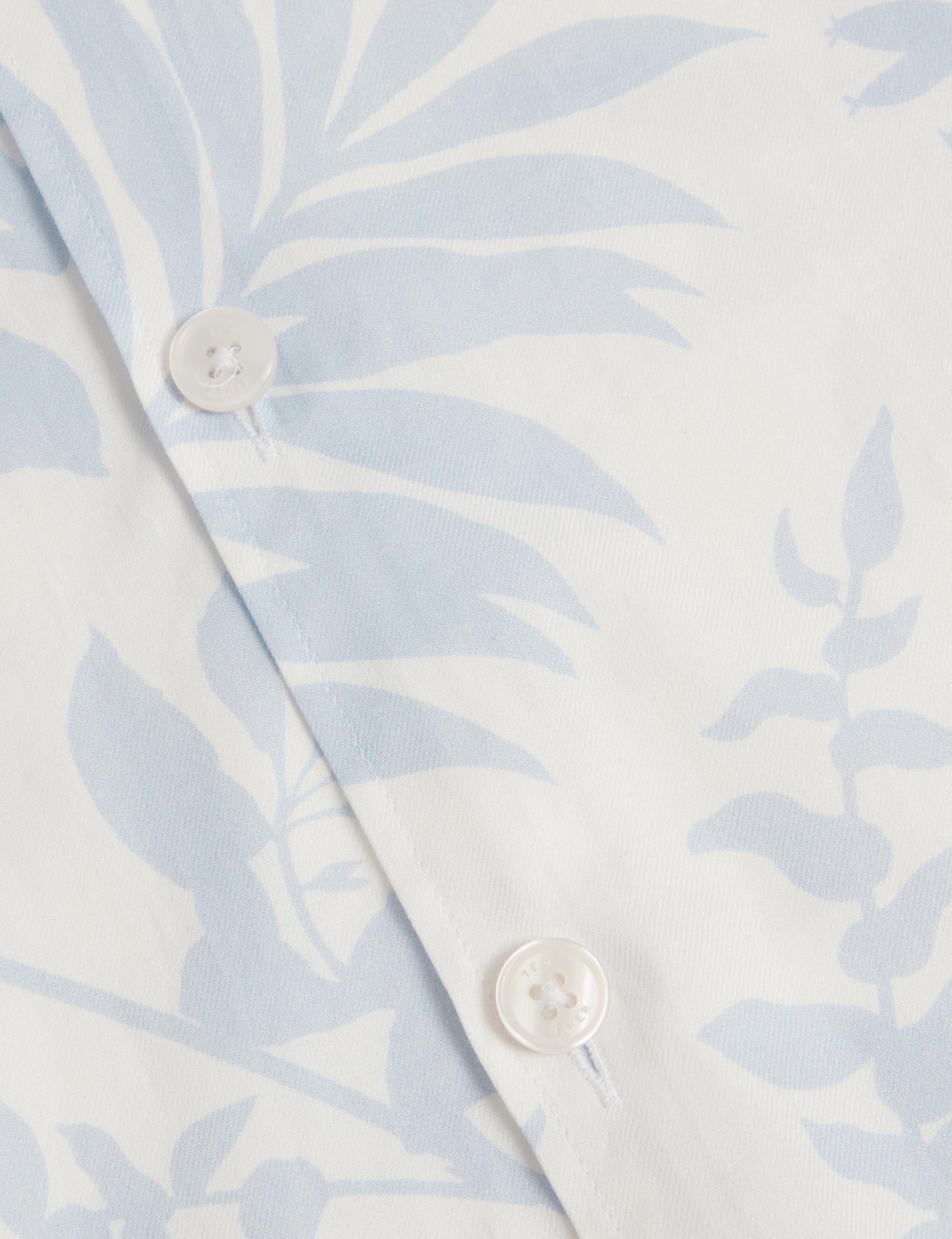Ted Baker KITS - Short Sleeve Relaxed Floral Print Shirt LIGHT BLUE
