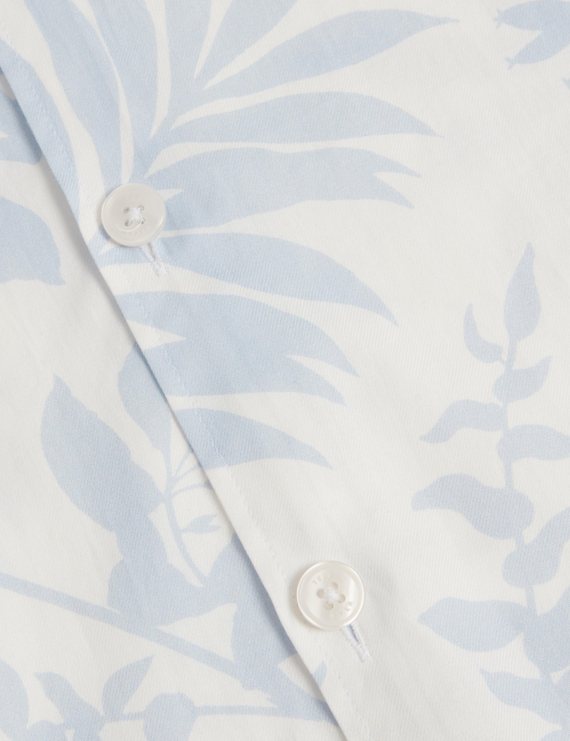 Ted Baker KITS - Short Sleeve Relaxed Floral Print Shirt LIGHT BLUE