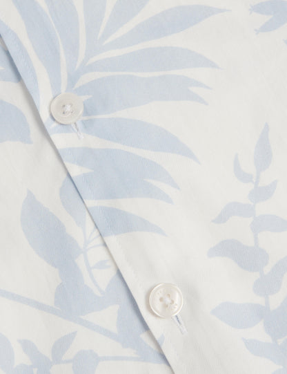 Ted Baker KITS - Short Sleeve Relaxed Floral Print Shirt LIGHT BLUE