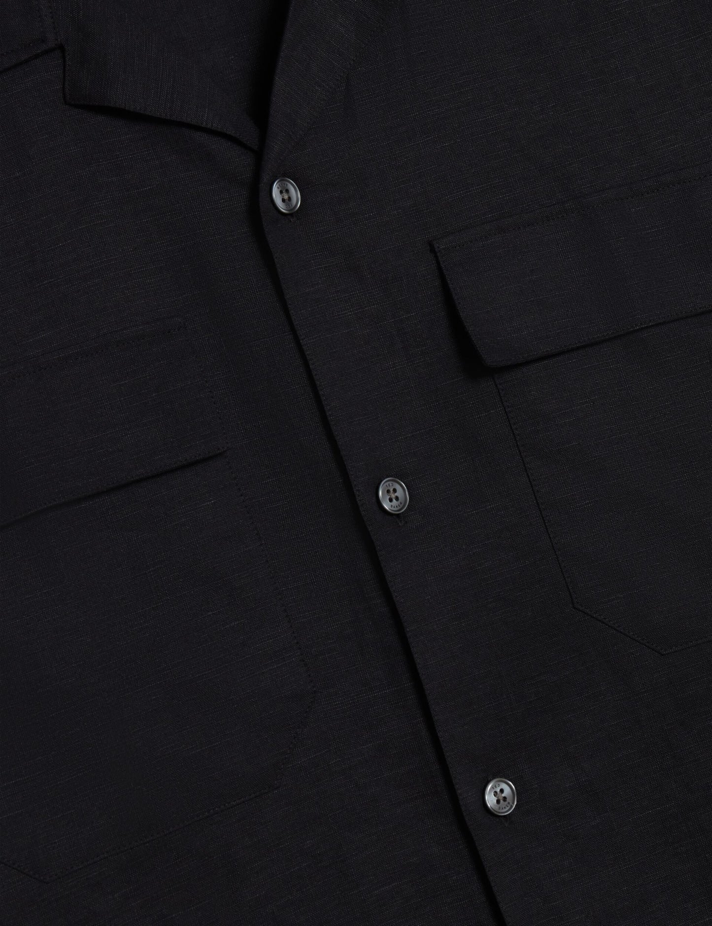 Ted Baker WHETHER - Short Sleeve Regular Fit Double Pocket Shirt BLACK