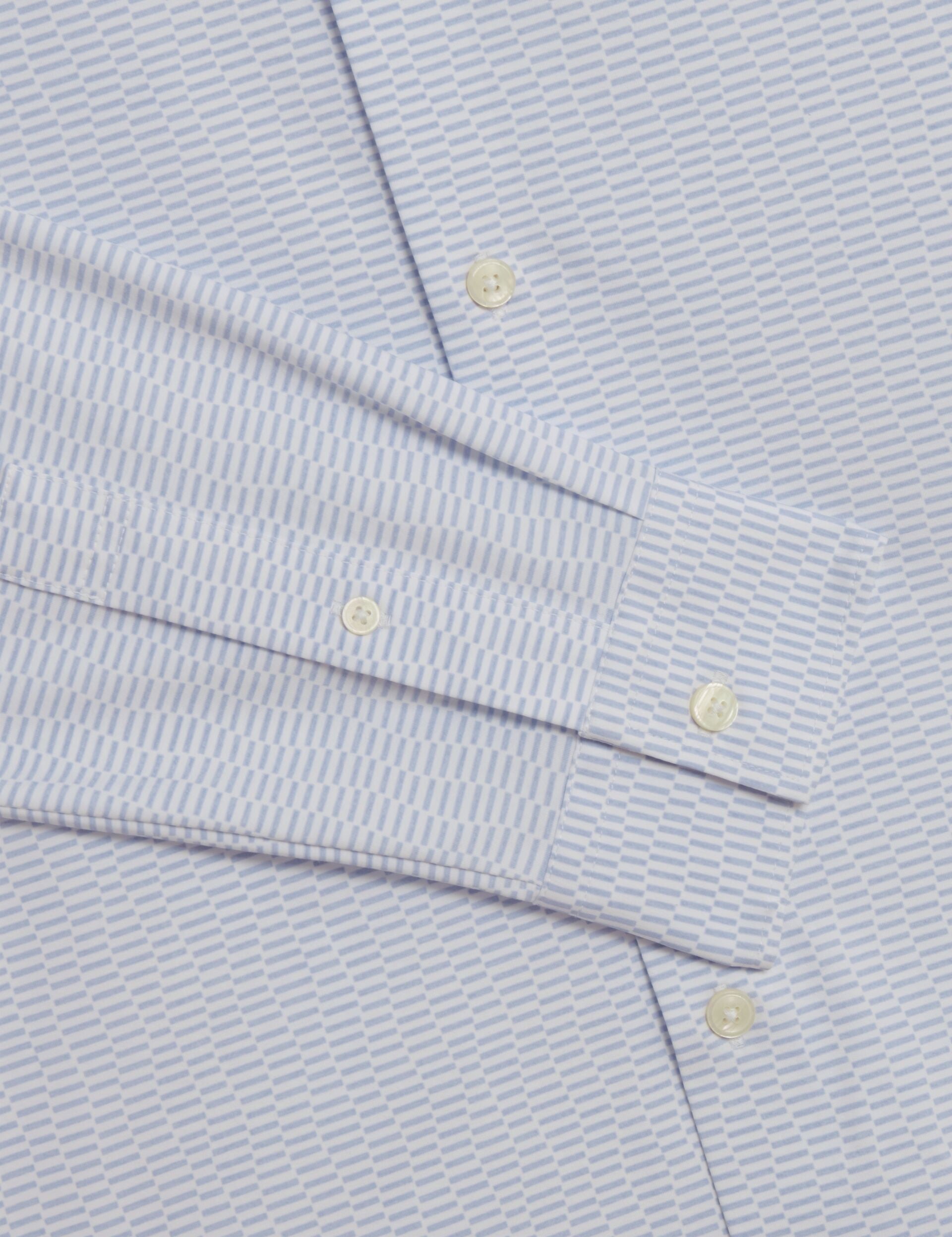 Ted Baker WAVEY - Long Sleeve Geo Print Shirt PALE BLUE