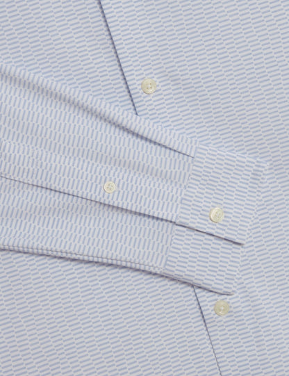 Ted Baker WAVEY - Long Sleeve Geo Print Shirt PALE BLUE