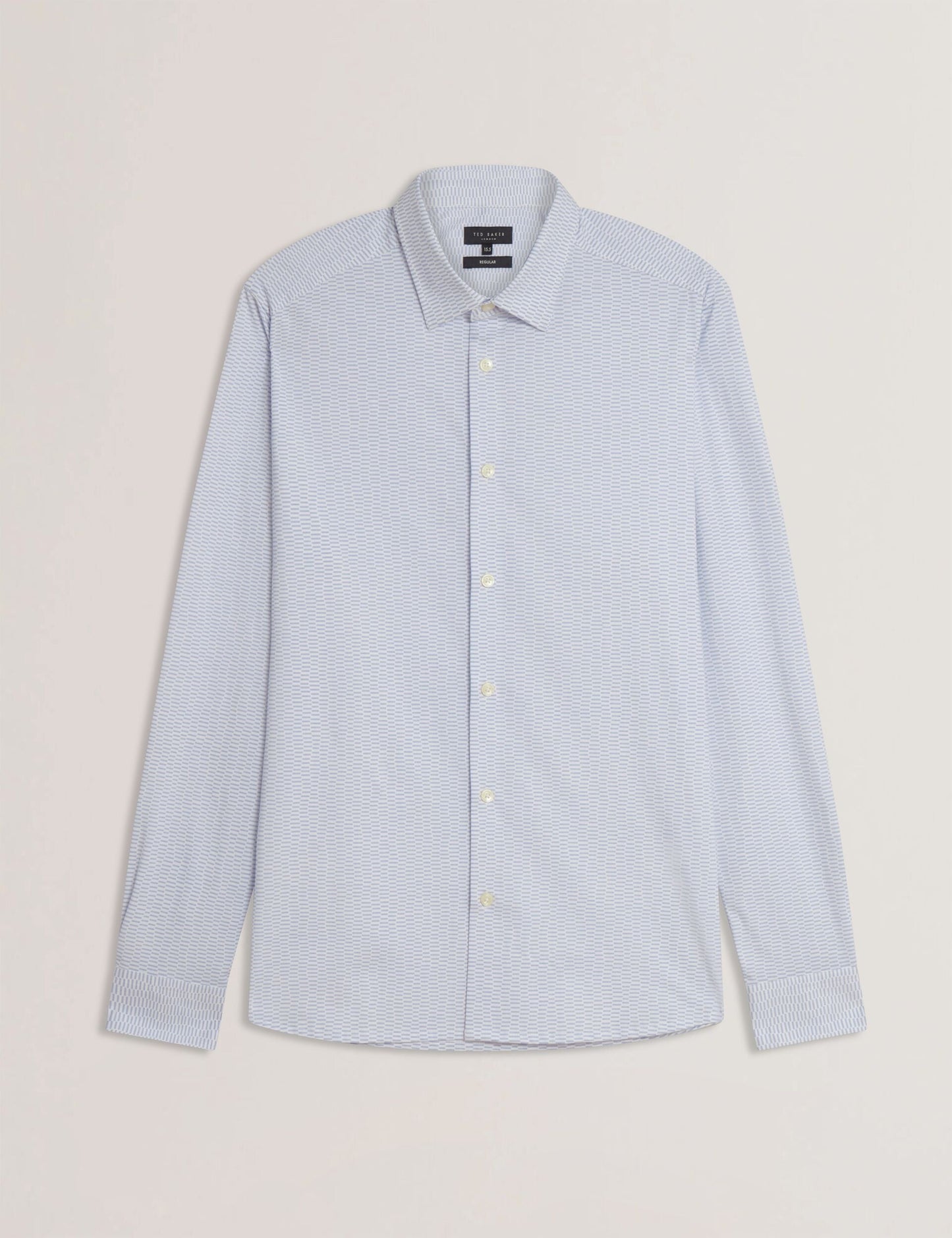 Ted Baker WAVEY - Long Sleeve Geo Print Shirt PALE BLUE