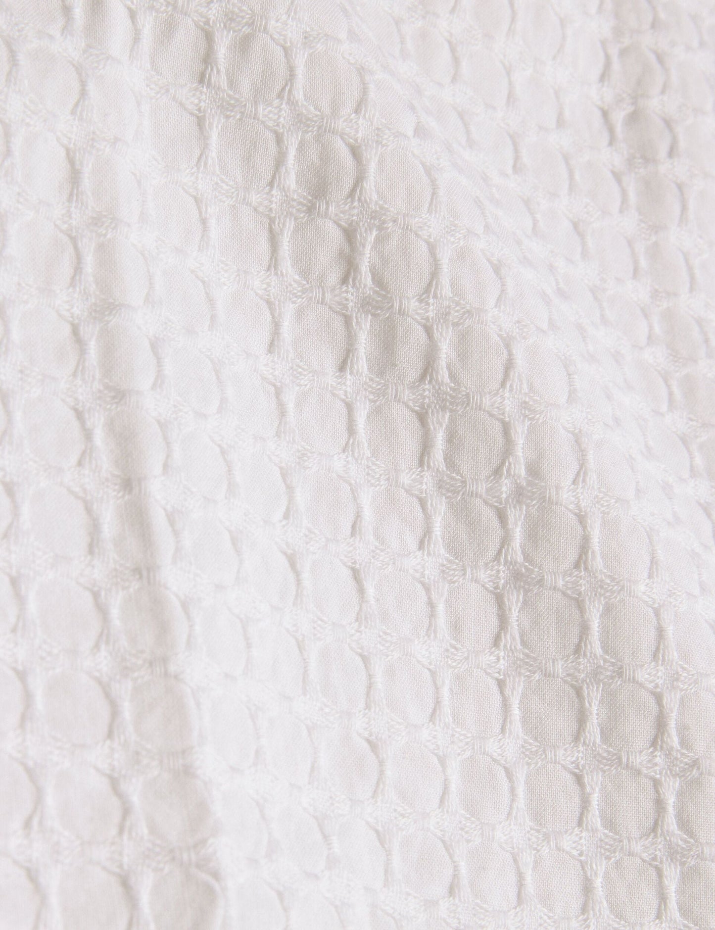 Ted Baker OISE - Textured Grid Cotton Short Sleeve Shirt WHITE