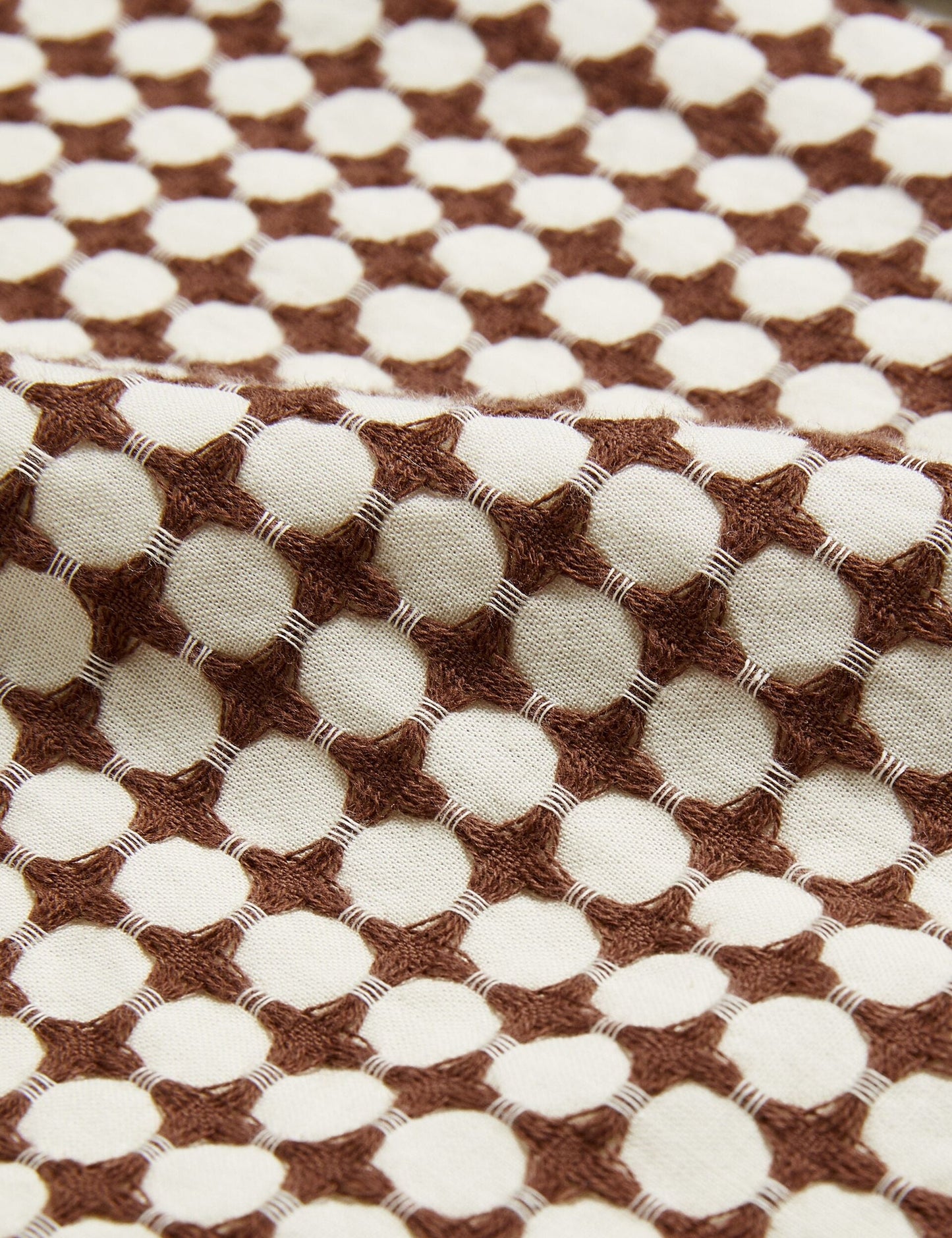 Ted Baker OISE - Textured Grid Cotton Short Sleeve Shirt BROWN
