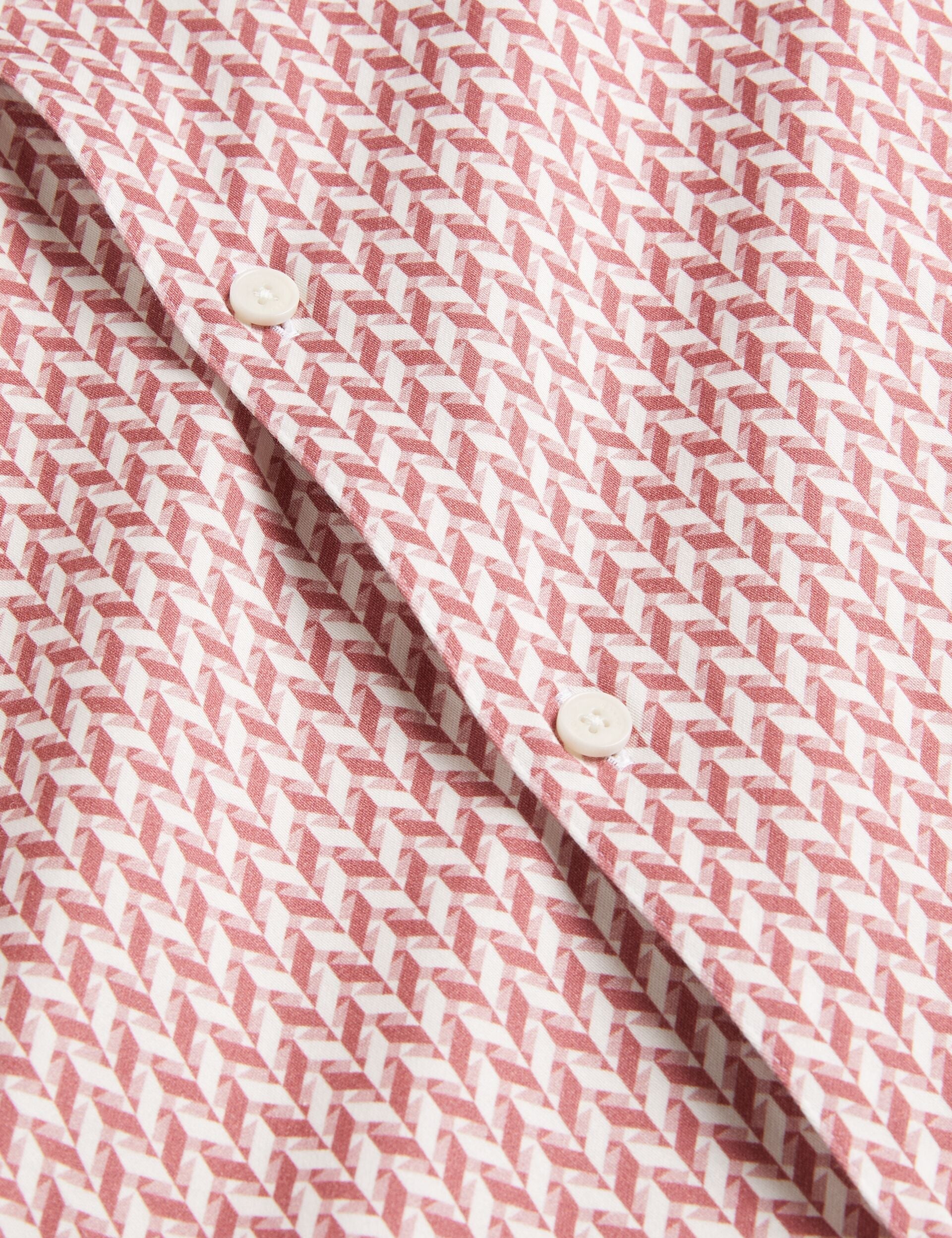 Ted Baker Lacesho - Short Sleeve Geo Printed Shirt MID PINK