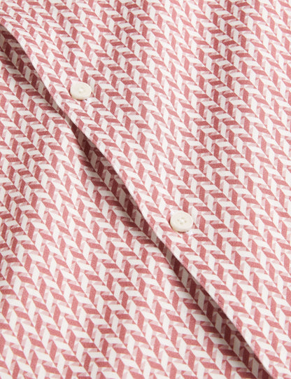 Ted Baker Lacesho - Short Sleeve Geo Printed Shirt MID PINK