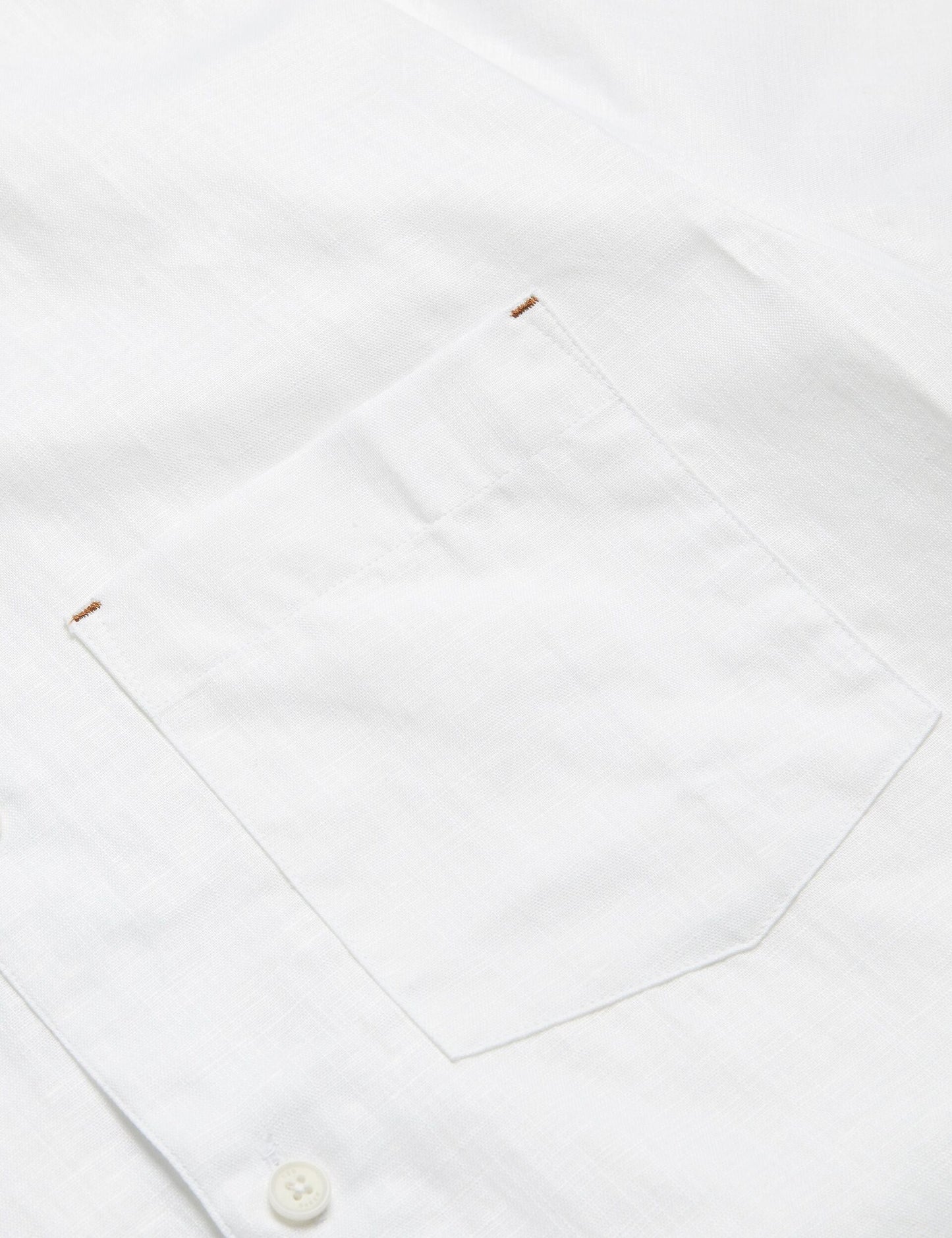 Ted Baker PALOMAS - Short Sleeve Textured Linen Cotton Shirt WHITE