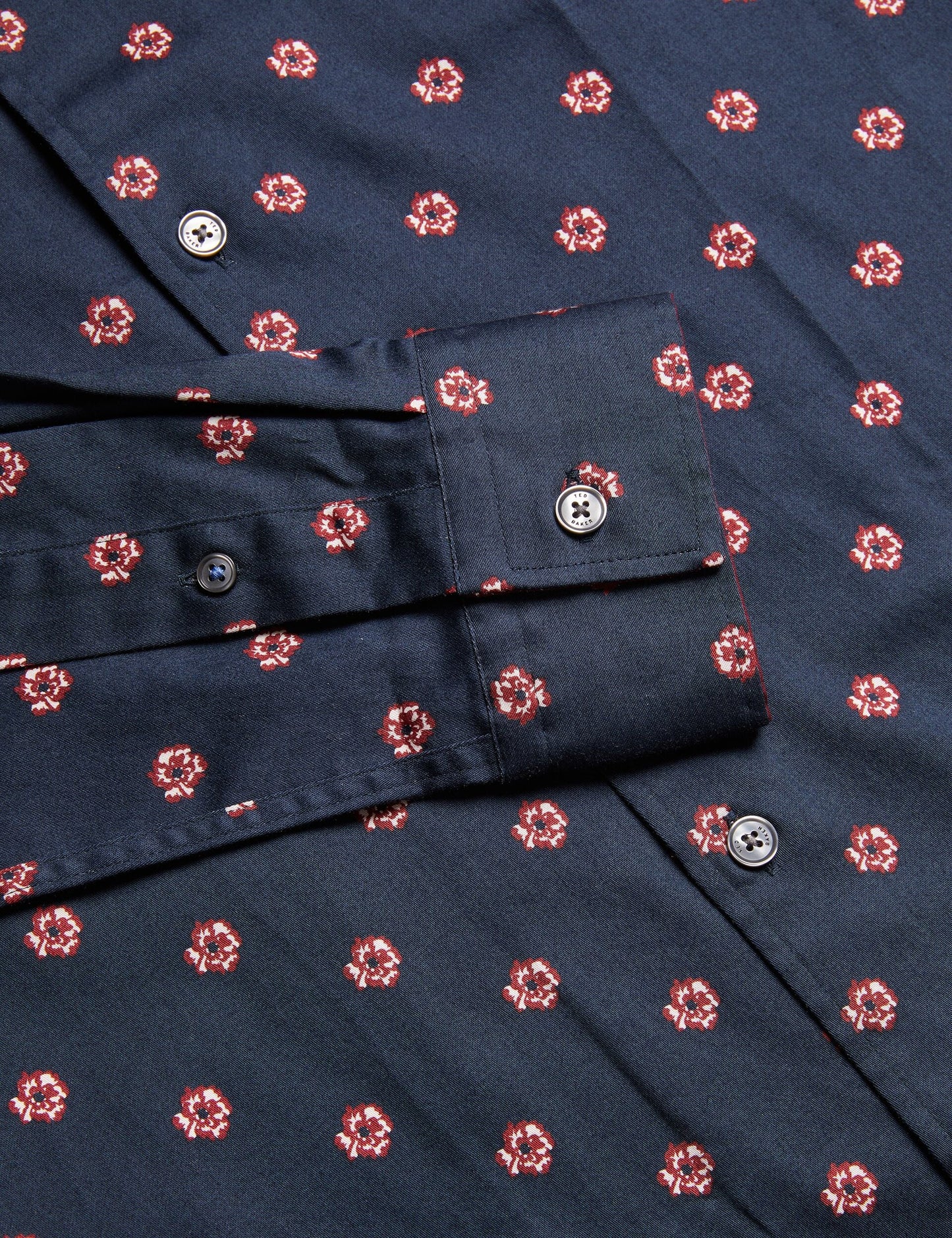 Ted Baker MIKCEAL - Floral Pattern Slim Fit Shirt NAVY