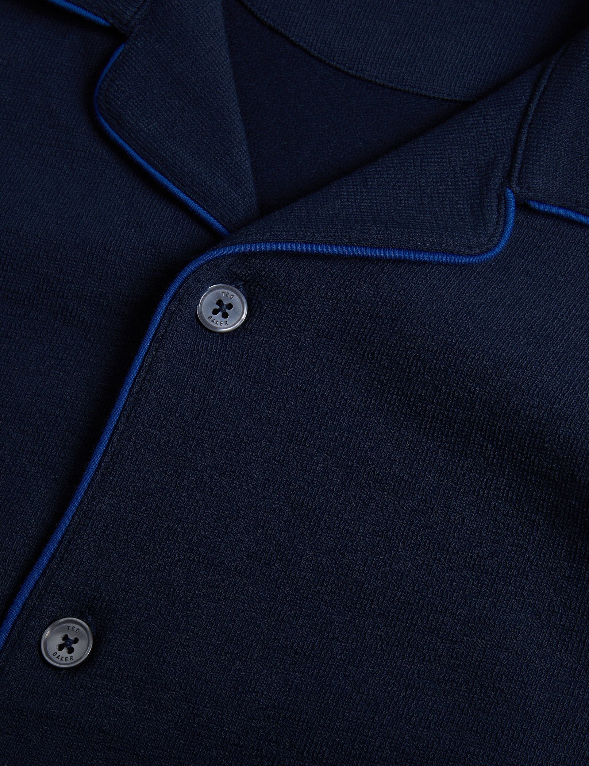 Ted Baker SELAR - SS Regular Button Through Shirt NAVY