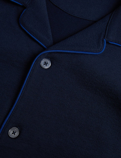 Ted Baker SELAR - SS Regular Button Through Shirt NAVY