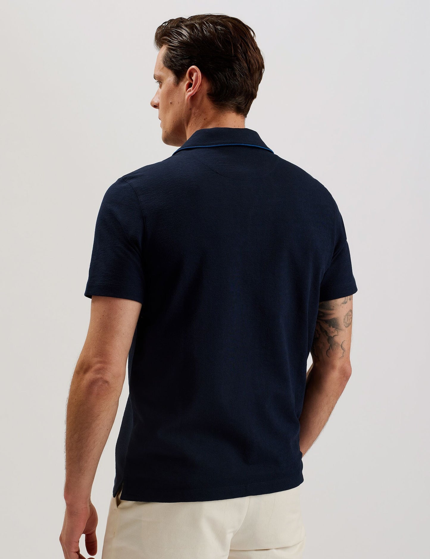 Ted Baker SELAR - SS Regular Button Through Shirt NAVY