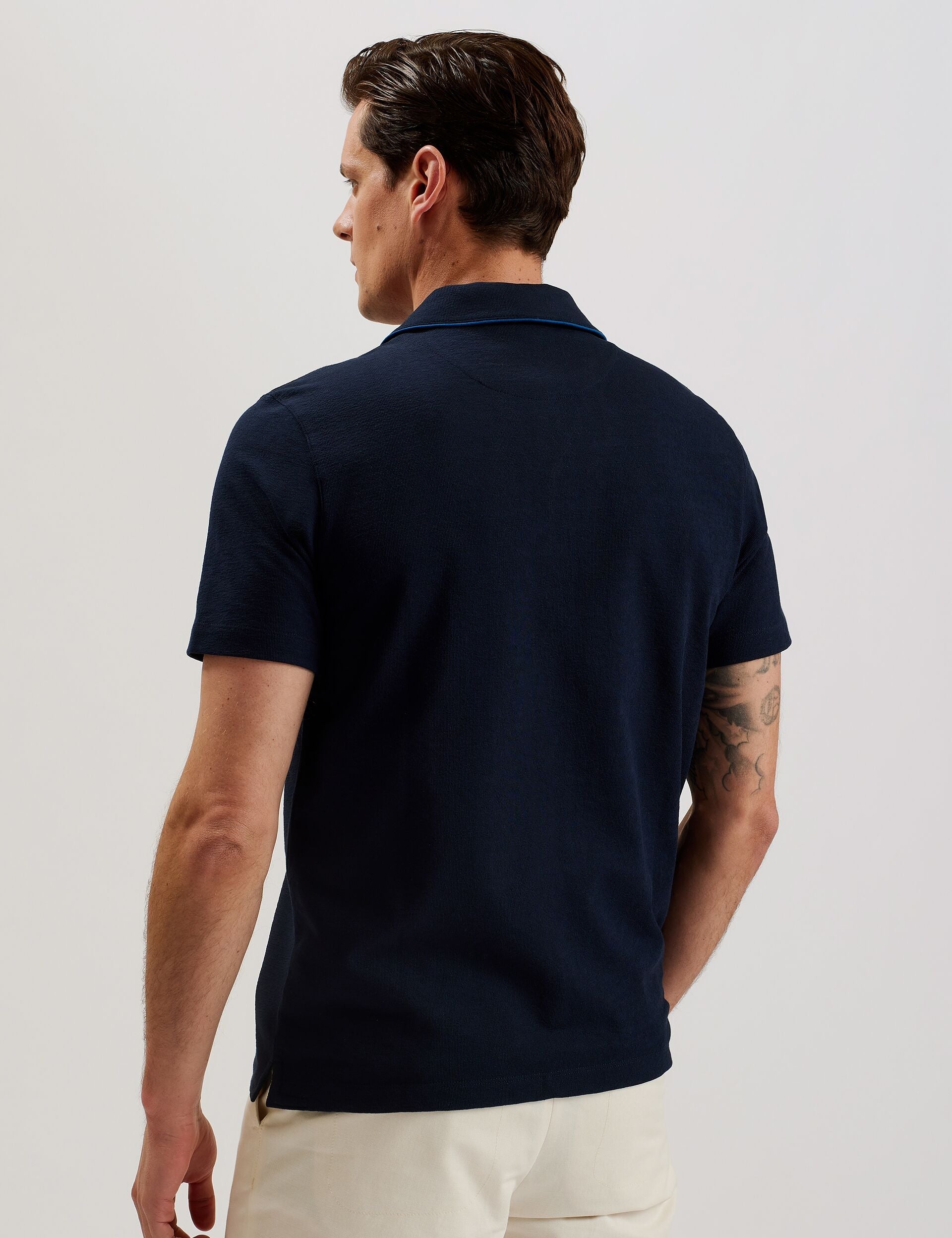 Ted Baker SELAR - SS Regular Button Through Shirt NAVY