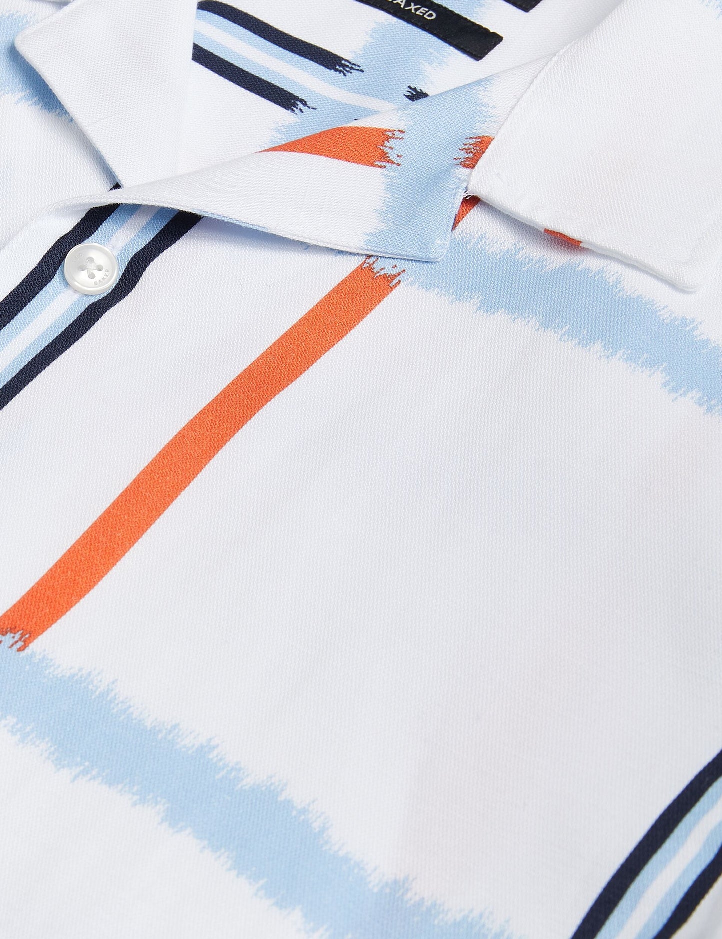 Ted Baker GARDON - Check Print Relaxed Short Sleeve Shirt WHITE