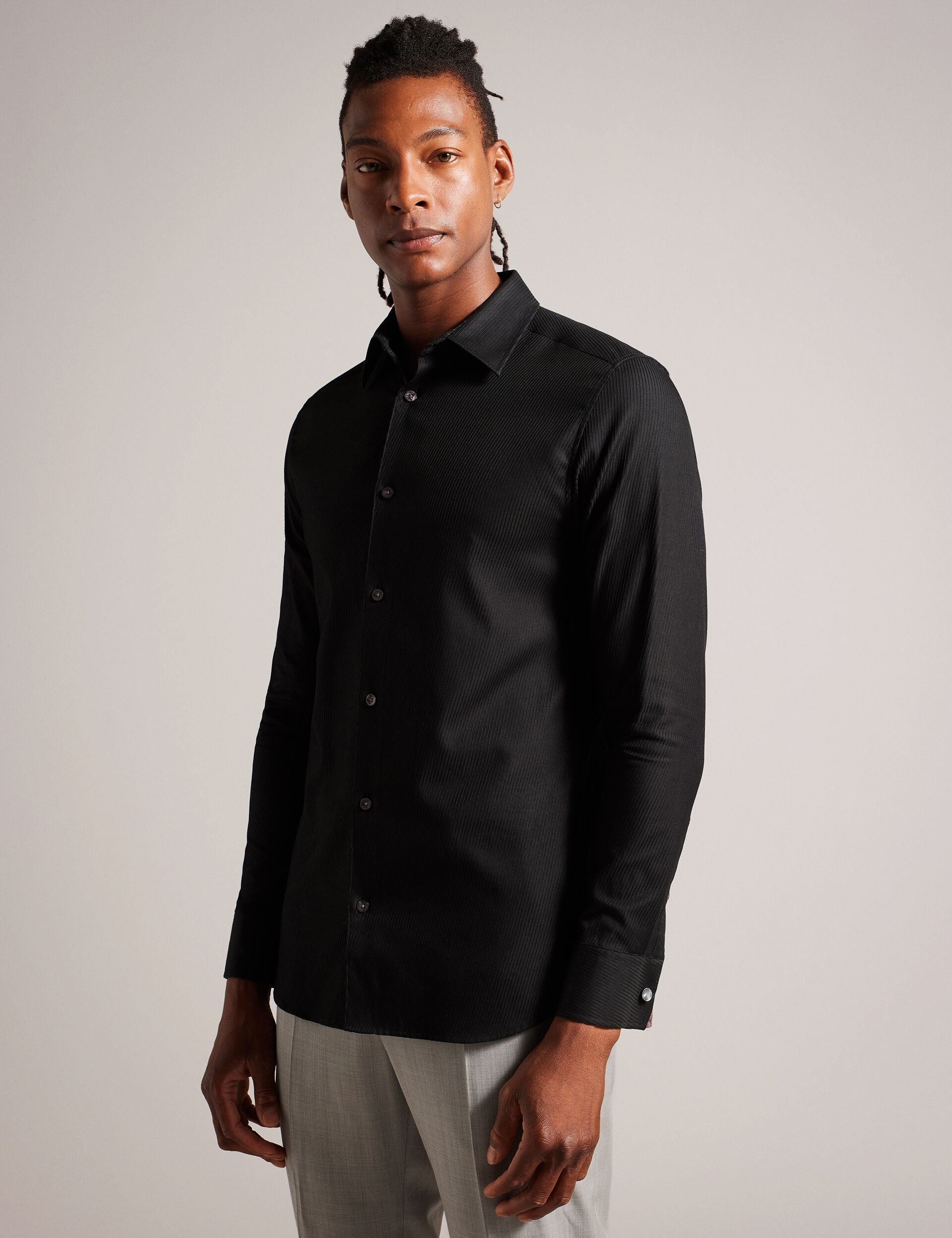 Ted Baker LECCE - Dress Shirt BLACK