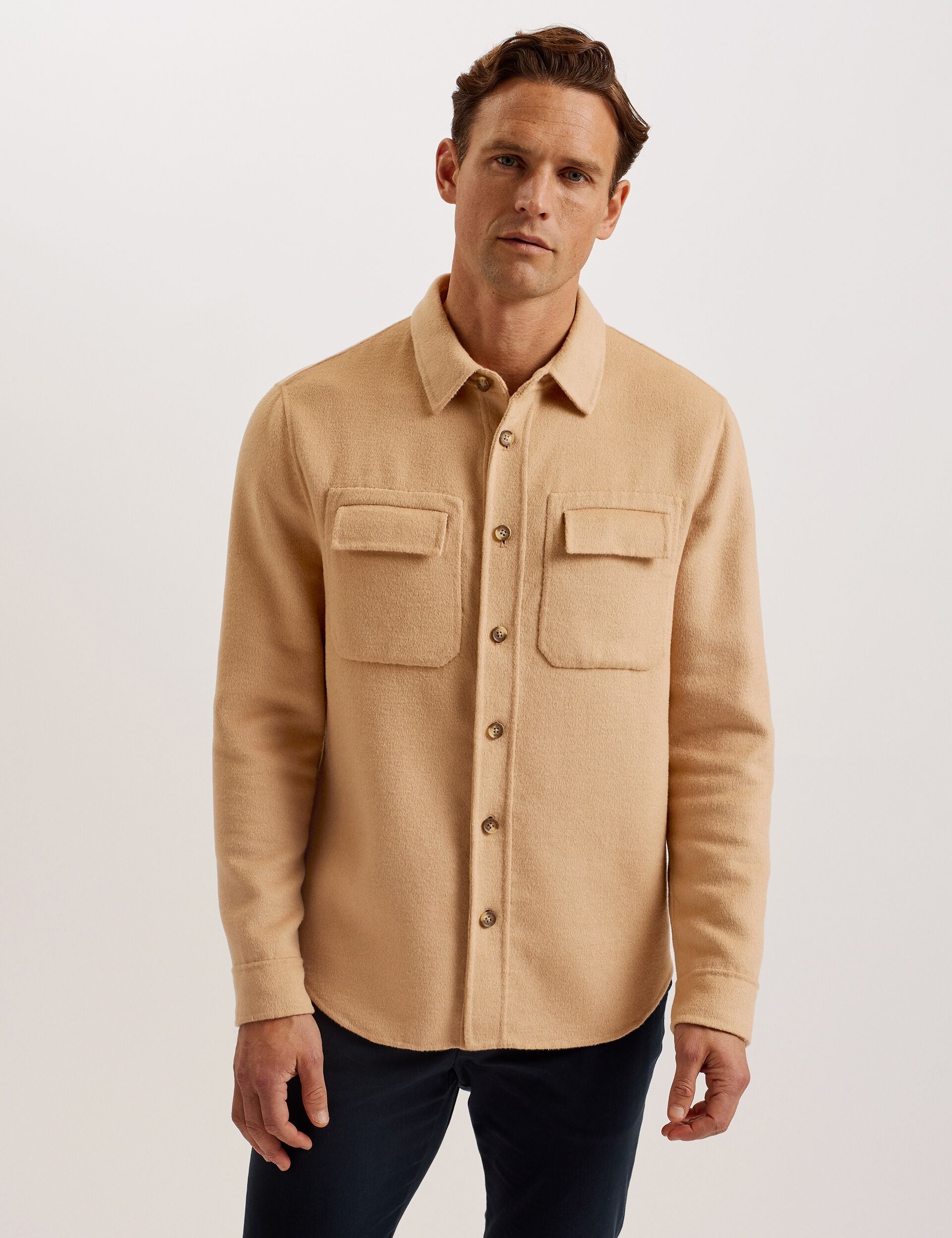 Ted Baker DALCH - Long Sleeve Shirt TAN