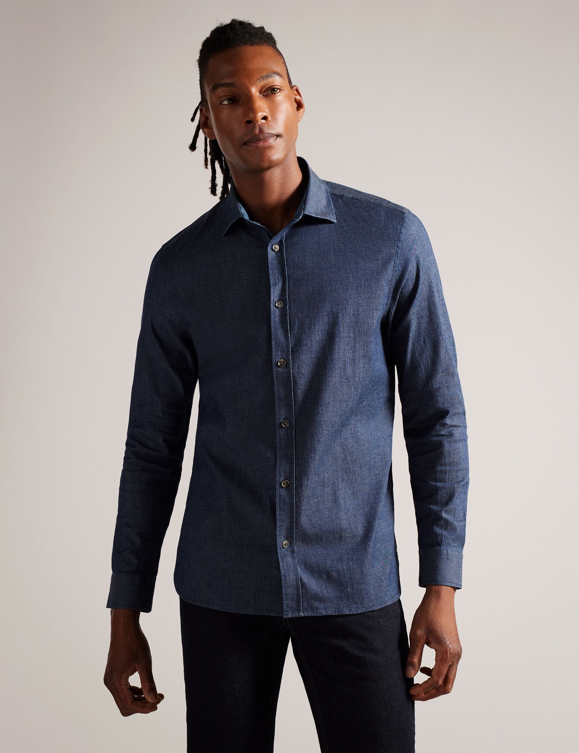 Ted Baker LODERS - Long Sleeve Shirt BLUE
