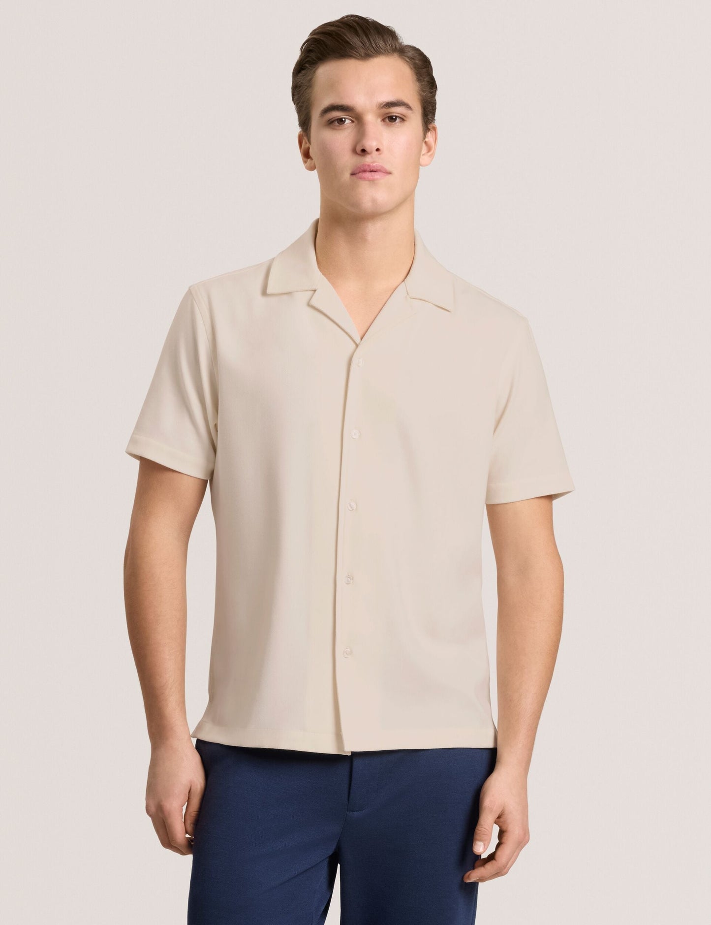 Ted Baker Textured Camp Shirt - Textured Camp Shirt IVORY