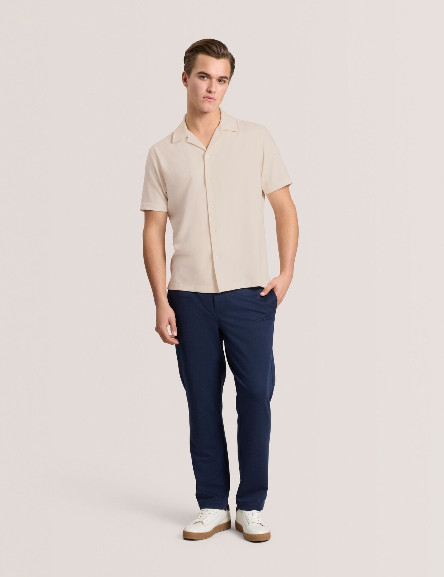 Ted Baker Textured Camp Shirt - Textured Camp Shirt IVORY