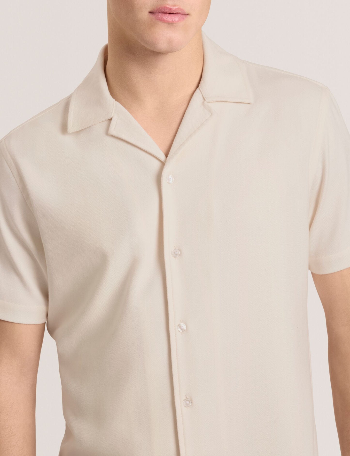 Ted Baker Textured Camp Shirt - Textured Camp Shirt IVORY