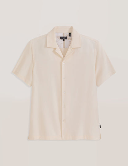 Ted Baker Textured Camp Shirt - Textured Camp Shirt IVORY