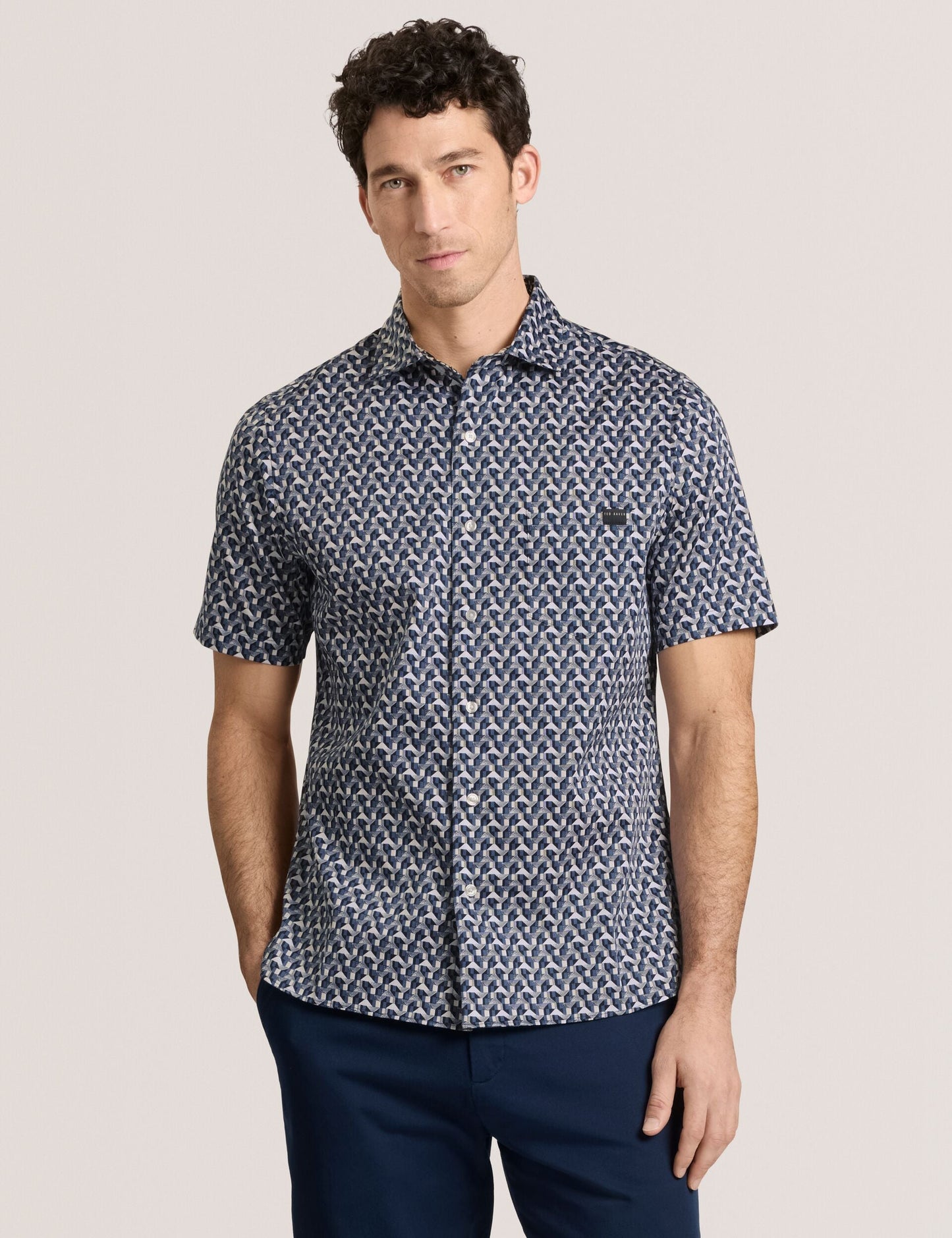 Ted Baker Printed Shirt - Printed Shirt DARK NAVY