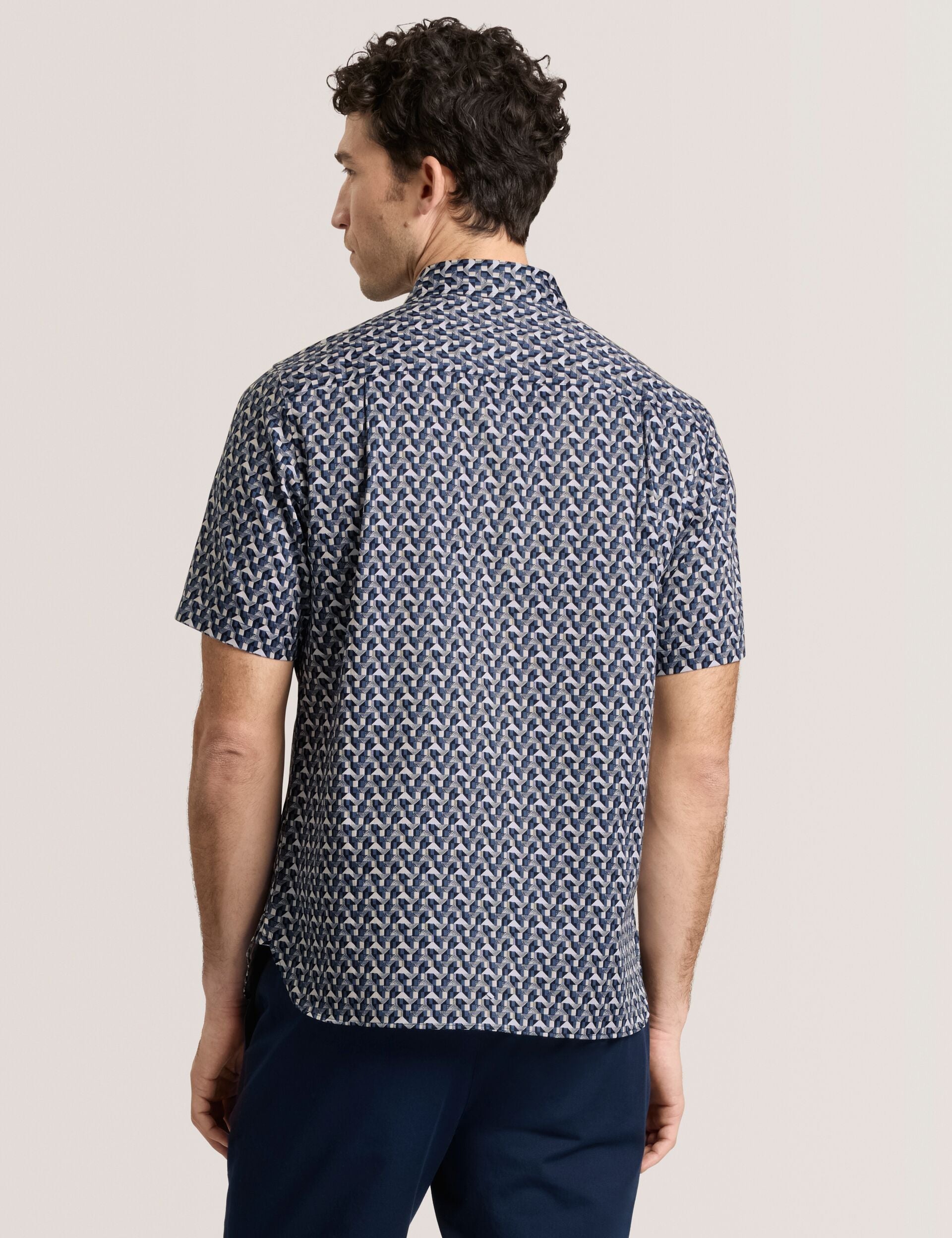 Ted Baker Printed Shirt - Printed Shirt DARK NAVY