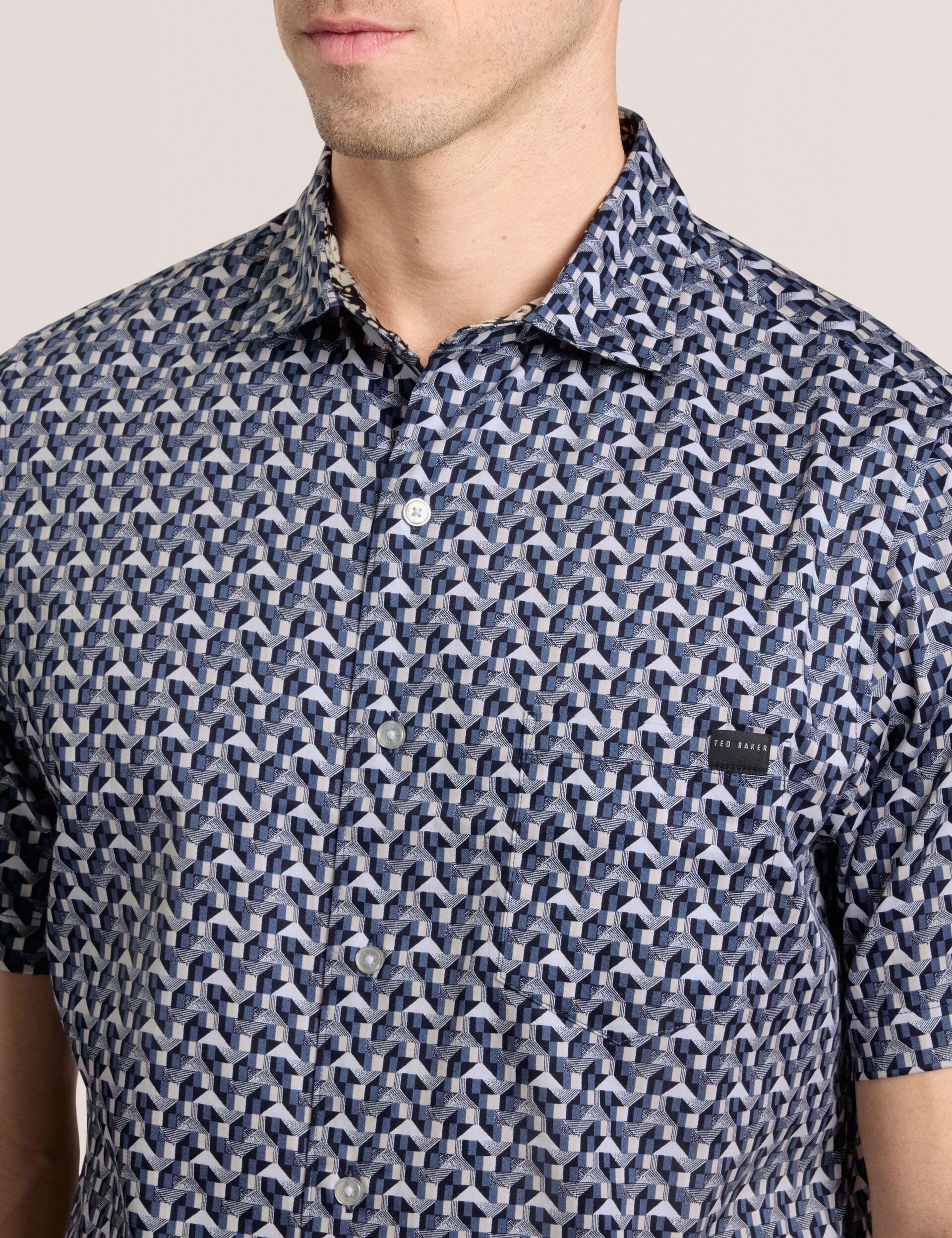 Ted Baker Printed Shirt - Printed Shirt DARK NAVY