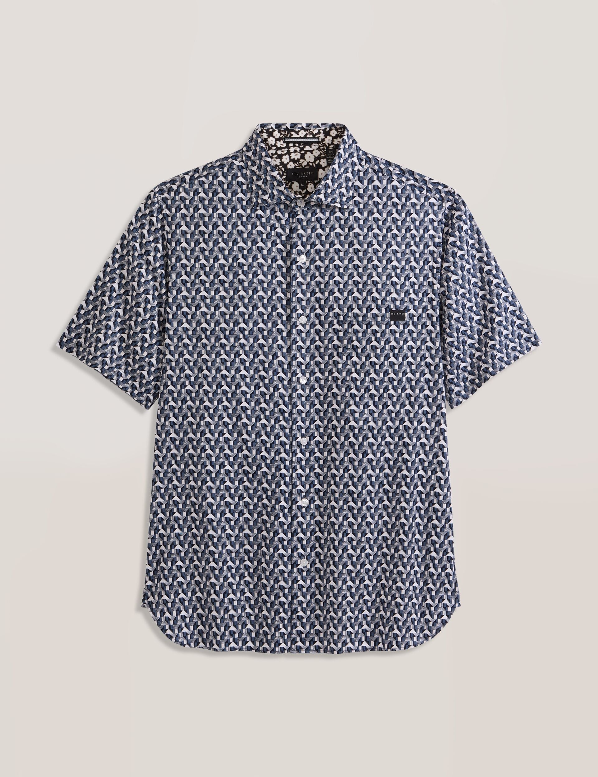 Ted Baker Printed Shirt - Printed Shirt DARK NAVY