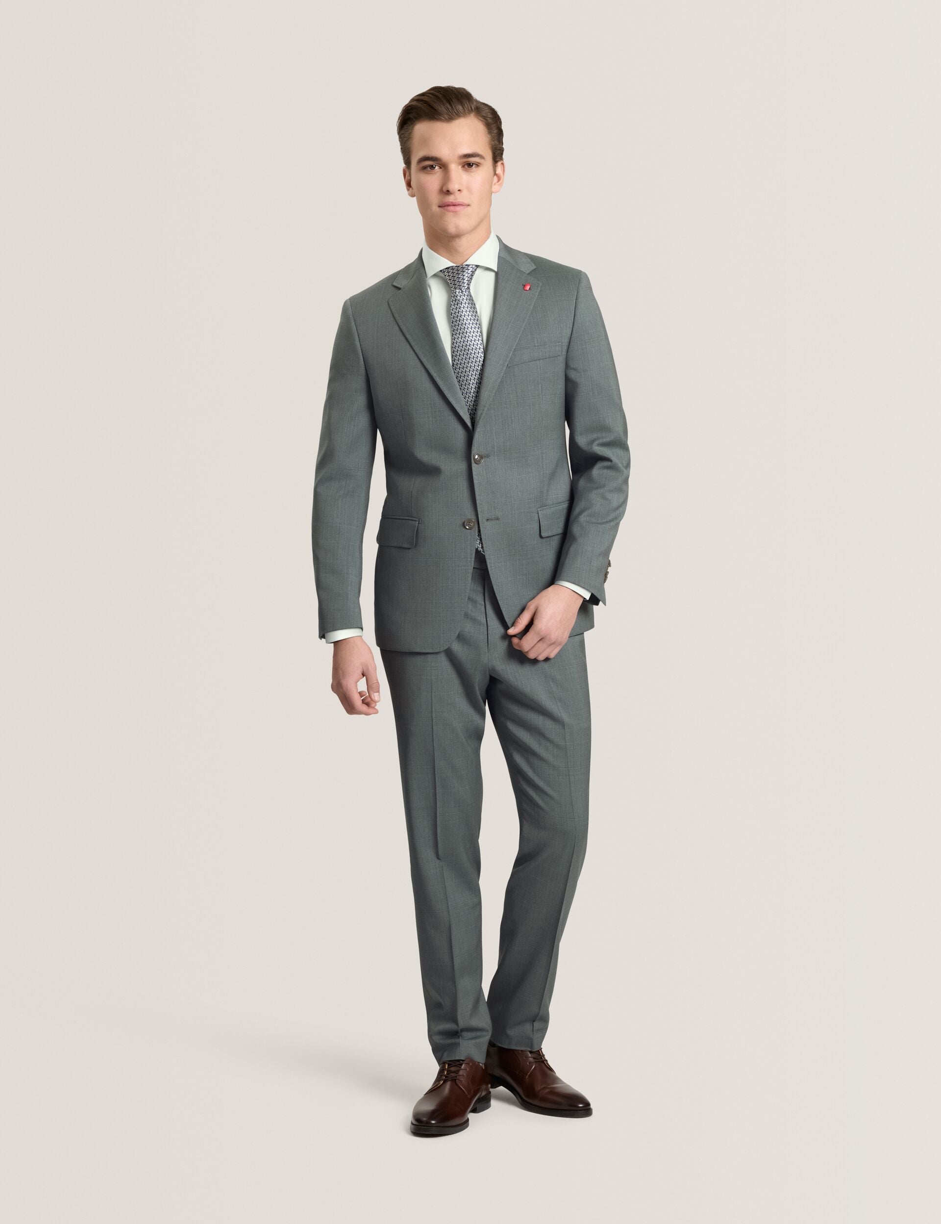 Ted Baker NANTUCKET Geo Texture Stretch Cotton Slim Fit Shirt PALE GREEN