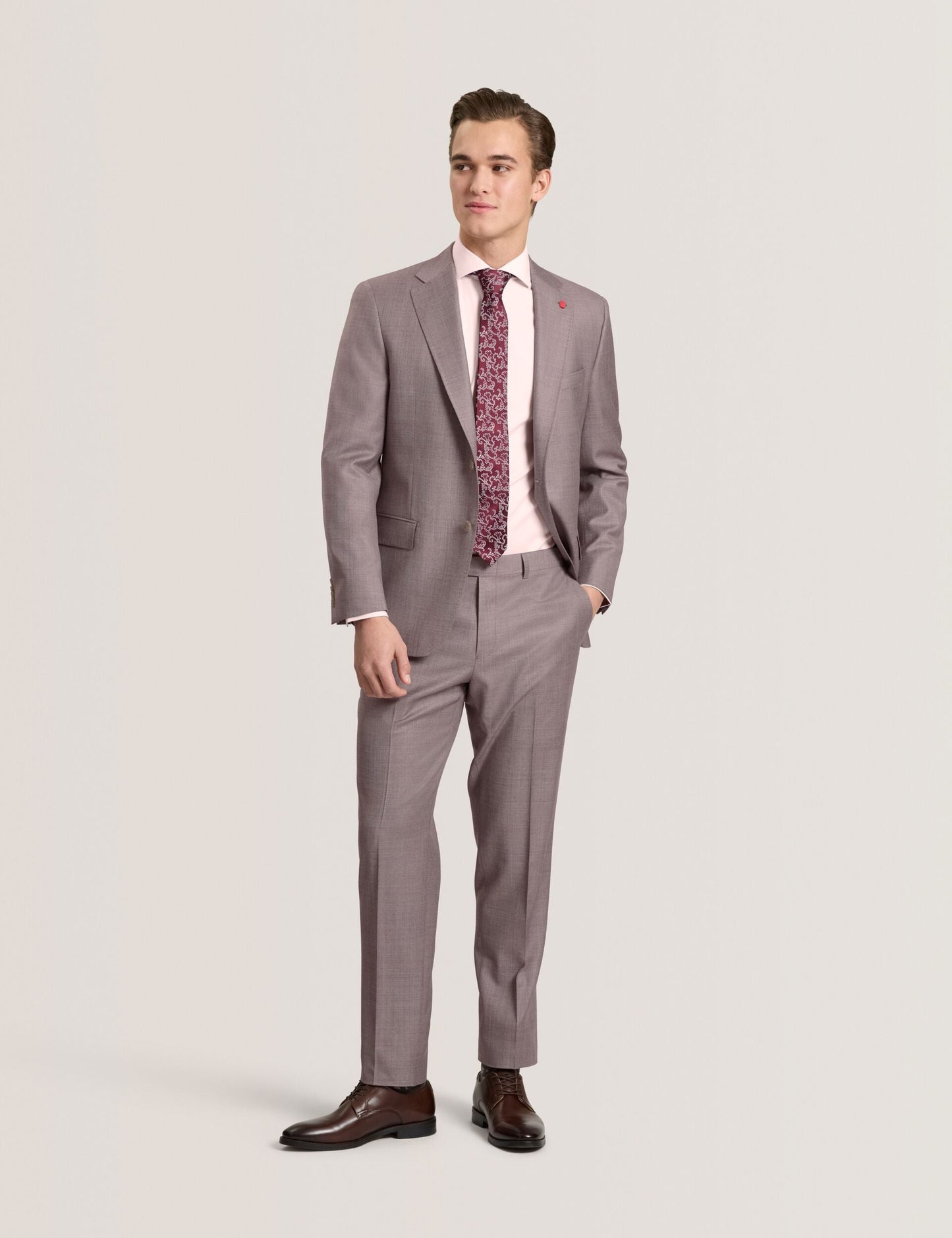 Ted Baker NANTUCKET Geo Texture Stretch Cotton Slim Fit Shirt PALE PINK