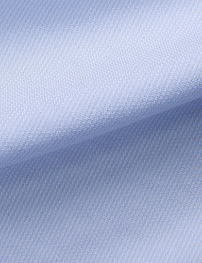 Ted Baker GENEVA Textured Stretch Cotton Slim Fit Shirt BLUE