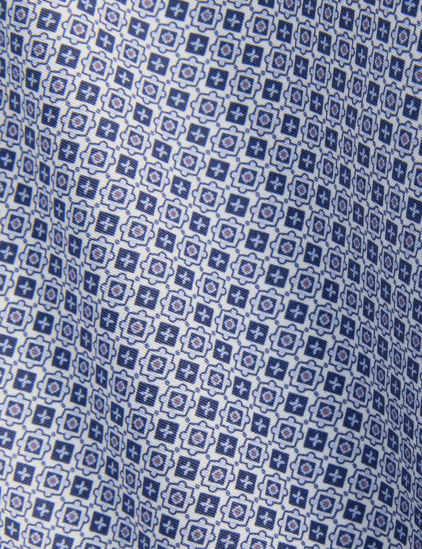 Ted Baker NANTUCKET Geo Print Stretch Cotton Slim Fit Shirt BRIGHT BLUE