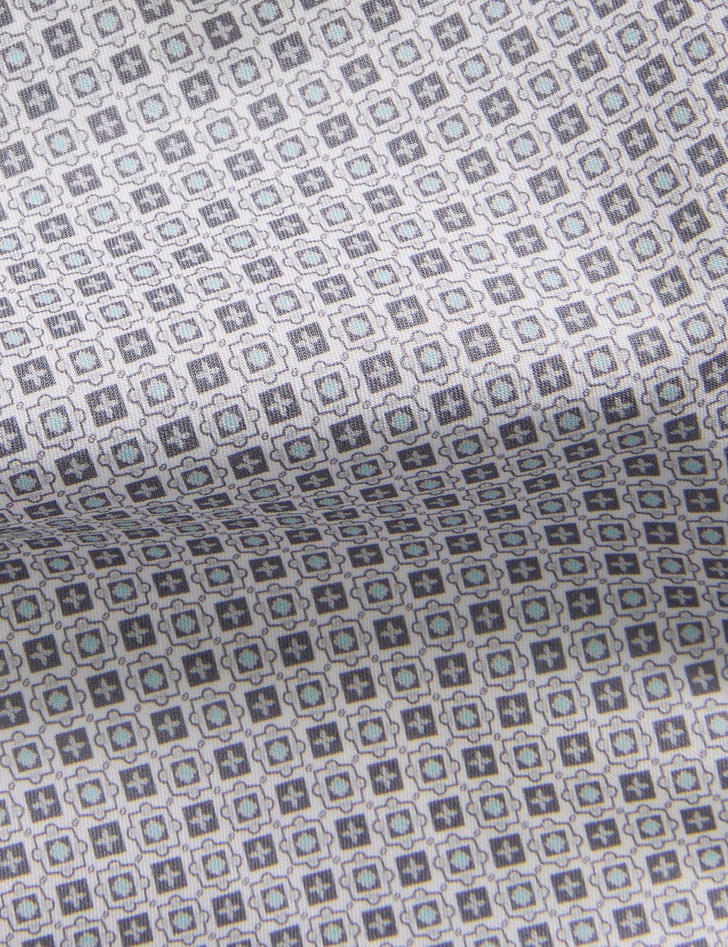 Ted Baker NANTUCKET Geo Print Stretch Cotton Slim Fit Shirt MID GREY