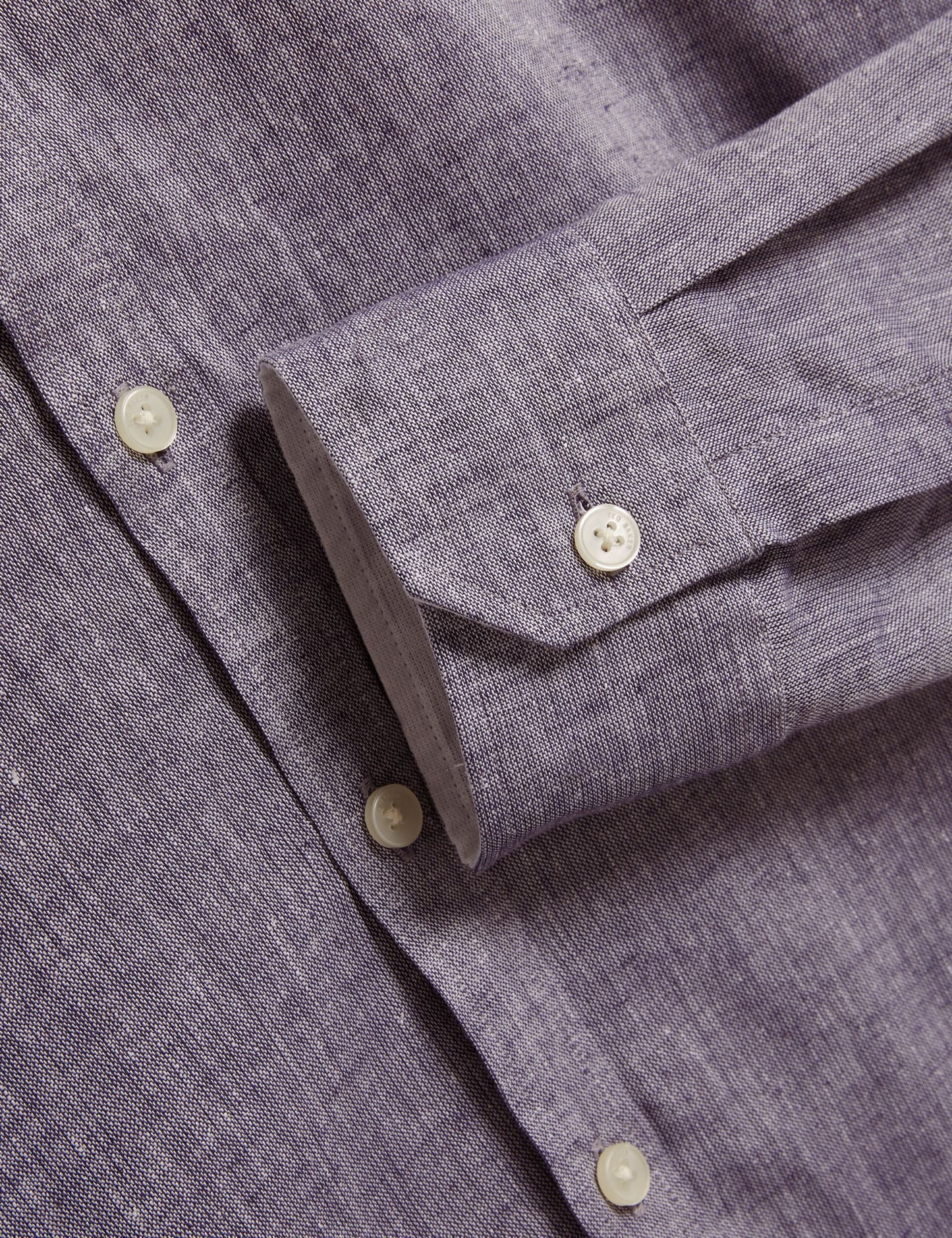 Ted Baker PRYNN Linen Cotton Woven Long Sleeve Shirt NAVY