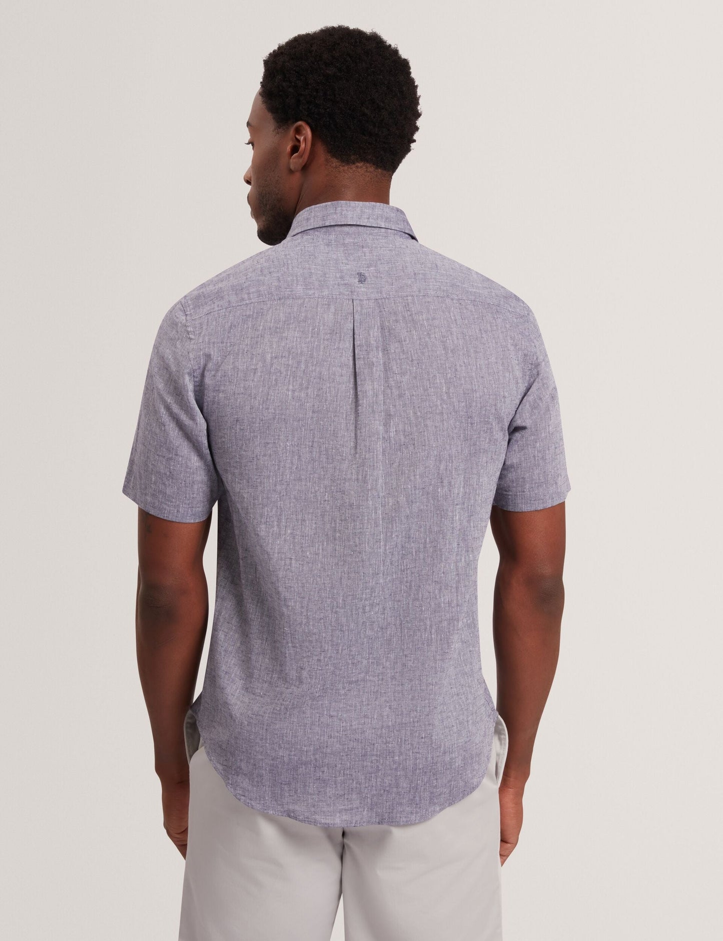 Ted Baker WRYTE Short Sleeve Linen Cotton Woven Shirt NAVY