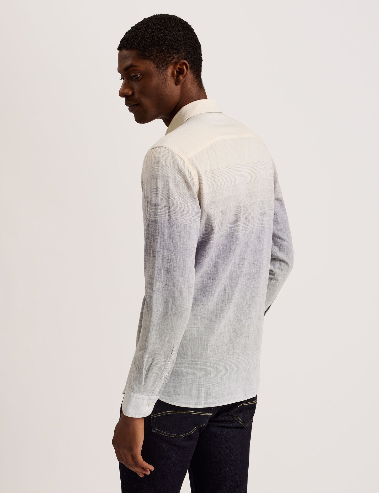 Ted Baker ACKLEY Ombre Woven Long Sleeve Shirt MULTICOLOUR