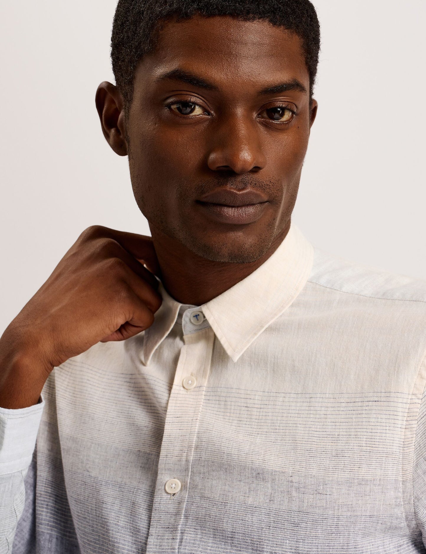 Ted Baker ACKLEY Ombre Woven Long Sleeve Shirt MULTICOLOUR