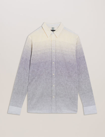 Ted Baker ACKLEY Ombre Woven Long Sleeve Shirt MULTICOLOUR