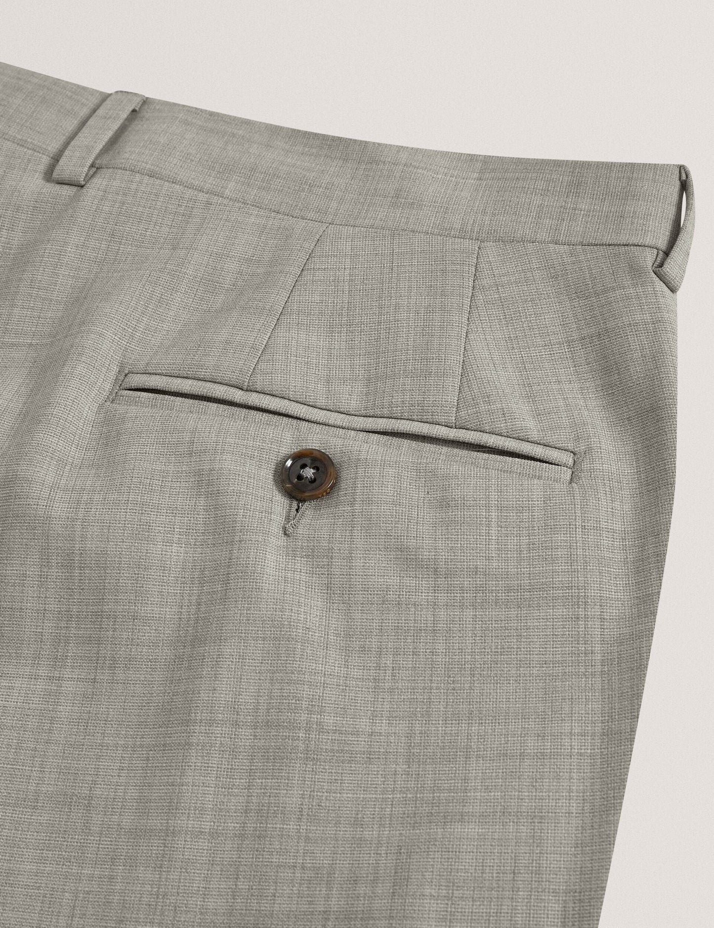 Ted Baker RALPHS - Tailored Fit Sharkskin Wool Suit Pants LIGHT GREY