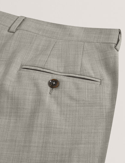 Ted Baker RALPHS - Tailored Fit Sharkskin Wool Suit Pants LIGHT GREY