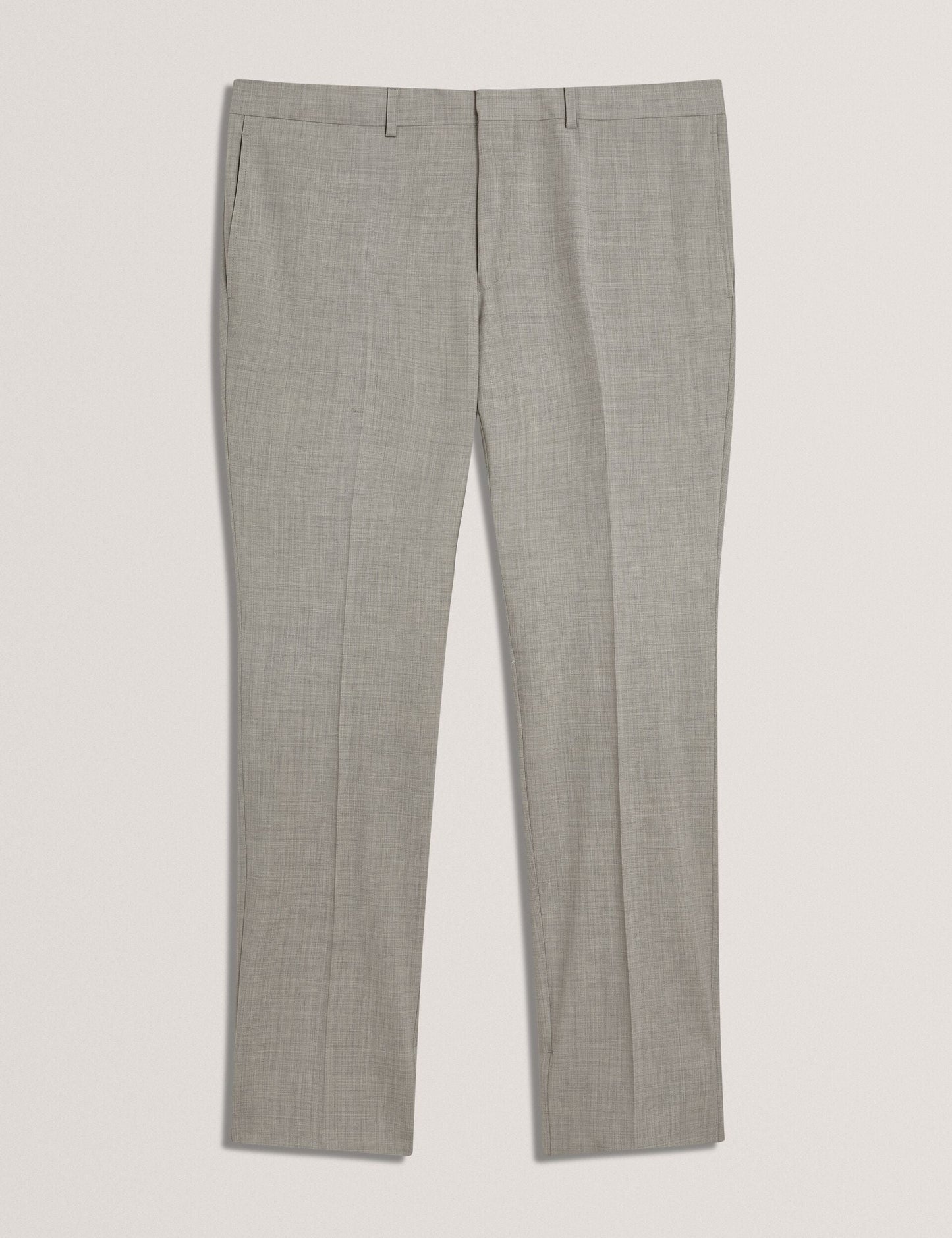 Ted Baker RALPHS - Tailored Fit Sharkskin Wool Suit Pants LIGHT GREY