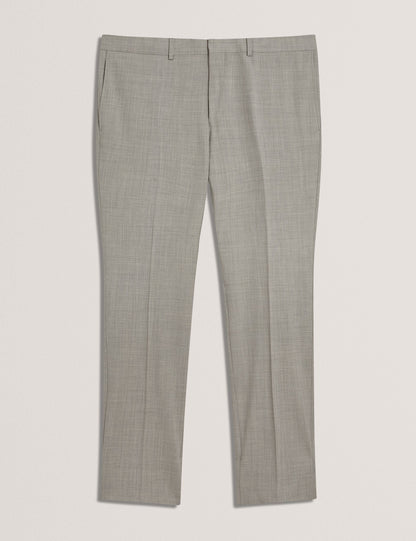 Ted Baker RALPHS - Tailored Fit Sharkskin Wool Suit Pants LIGHT GREY