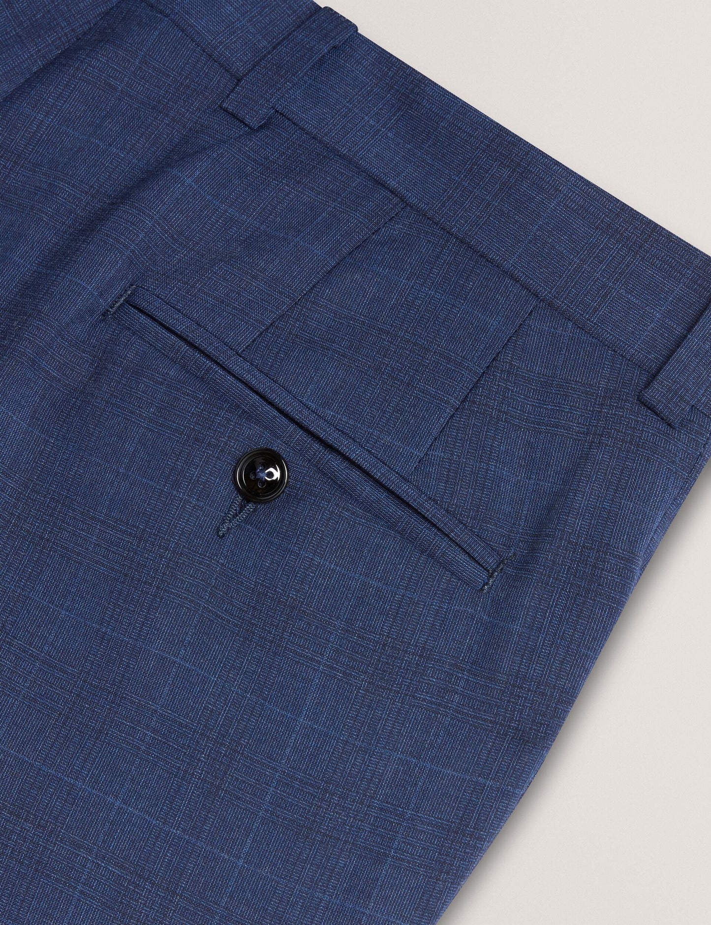 Ted Baker JAYALS - Slim Fit Navy Check Wool Suit Pants NAVY